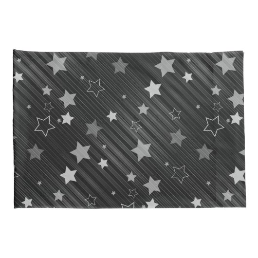 Black Stars Patroon Kussensloop (Achterkant-Rechts)