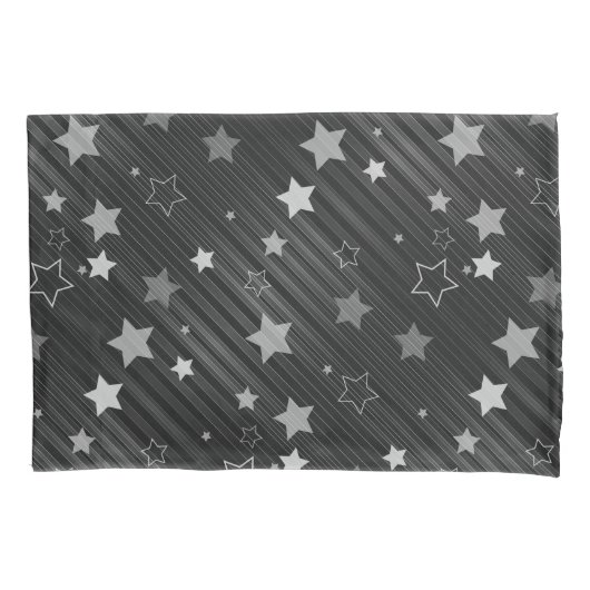 Black Stars Patroon Kussensloop (Voorkant-Links)