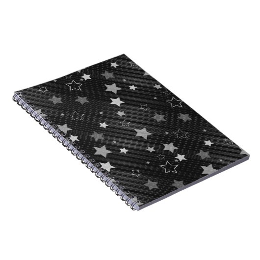 Black Stars Patroon Notitieboek (Rechterzijde)