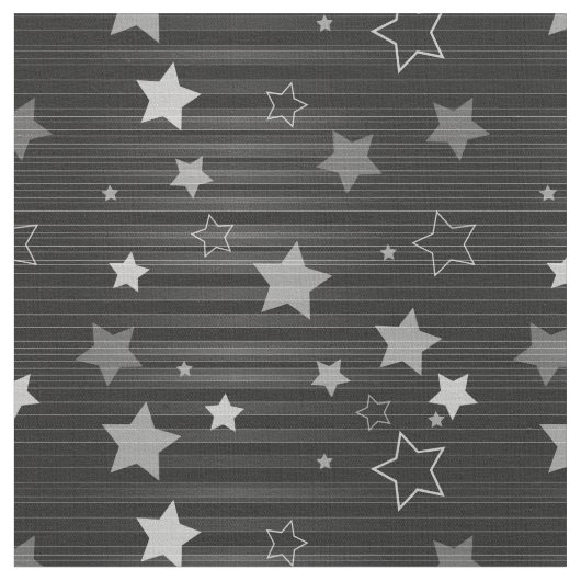 Black Stars Patroon Stof (Close Up)