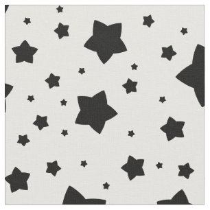 Black Stars Patroon Stof