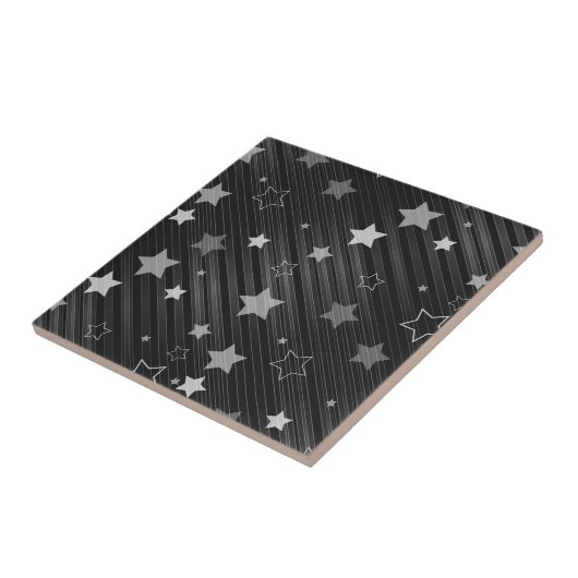 Black Stars Patroon Tegeltje (Zijkant)