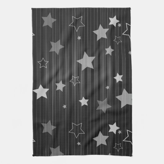 Black Stars Patroon Theedoek (Verticaal)