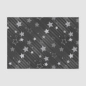 Black Stars Patroon Tissuepapier (Voorkant)