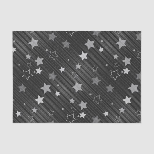 Black Stars Patroon Tissuepapier (Voorkant)