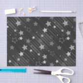 Black Stars Patroon Tissuepapier (Craft)