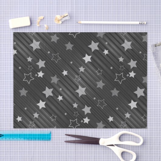 Black Stars Patroon Tissuepapier (Craft)