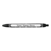 Black Stars Patroon Zwarte Inkt Pen (Voorkant)