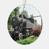 Black Steam Engine Train Ornament (Links)