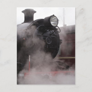 Black Steam Train Briefkaart