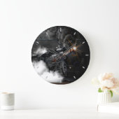 Black Steam Train Grote Klok (Huis)