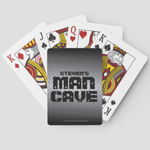 Black Steel Diamond Bord Persoonlijk Man Cave Pokerkaarten