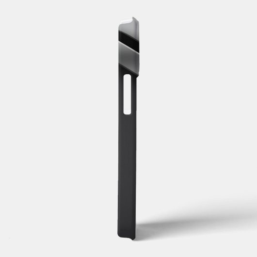 Black Steel Metallic Monogram iPhone/iPad case (Achterkant / Rechts)