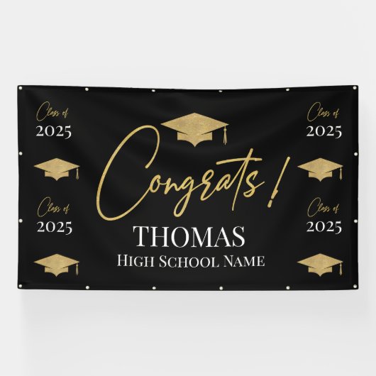 Black Step and repeat Graduation Backdrop banner  (Horizontaal)