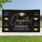Black Step and repeat Graduation Backdrop banner  (Buitenkant)