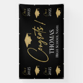 Black Step and repeat Graduation Backdrop banner  (Verticaal)