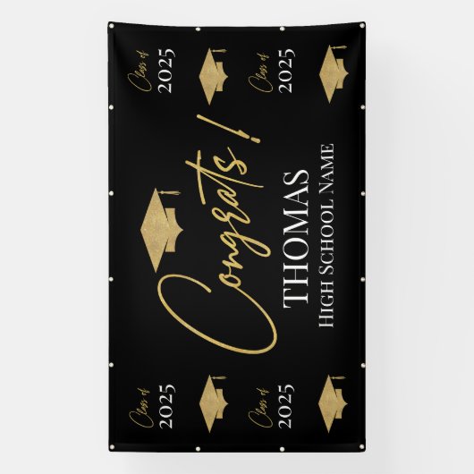 Black Step and repeat Graduation Backdrop banner  (Verticaal)