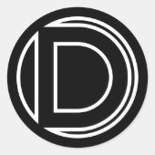 Black Sticker Cirkel D (Voorkant)