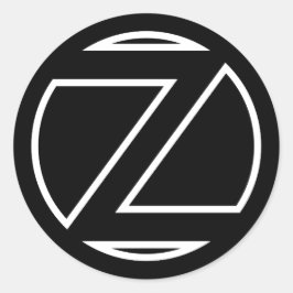 Black Sticker Cirkel Letter Z