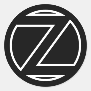 Black Sticker Cirkel Letter Z