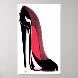 Black Stiletto High Hiel Art Poster