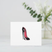 Black Stiletto Shoe Briefkaart (Staand voorkant)
