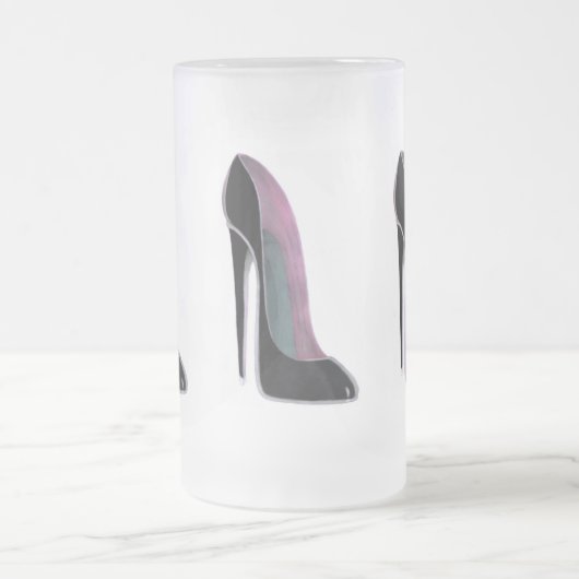 Black Stiletto Shoe Matglas Bierpul (Center)