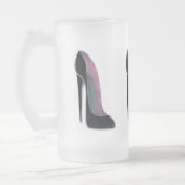 Black Stiletto Shoe Matglas Bierpul (Links)
