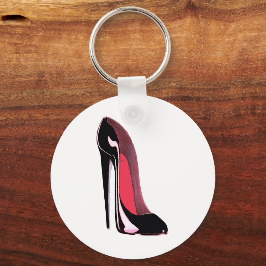 Black Stiletto Shoe Sleutelhanger (Voorkant)