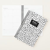 Black Stippen Gepersonaliseerde Weekplanner Planner (Display)