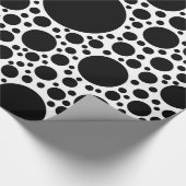 Black Stippen Pattern + uw backgr. en ideeën Cadeaupapier (Hoek)