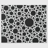 Black Stippen Pattern + uw backgr. en ideeën Cadeaupapier (Vlak)