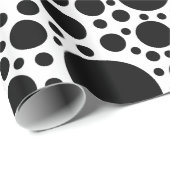 Black Stippen Pattern + uw backgr. en ideeën Cadeaupapier (Rol Hoek)