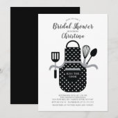 Black Stock De Keuken Bruids Douche Uitnodiging (Voorkant / Achterkant)