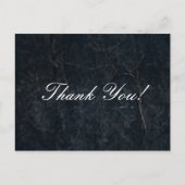 Black Stone Abstract Grunge Textuur Hartelijk dank Briefkaart (Voorkant)