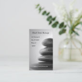 Black Stone Massage Visitekaartje (Staand voorkant)