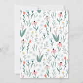 Black Storybook Floral Girl Baby shower Kaart (Achterkant)