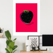 Black Strawberry – Minimal Pop  Poster (Thuiskantoor)