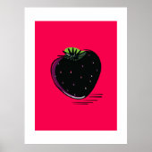 Black Strawberry – Minimal Pop  Poster (Voorkant)