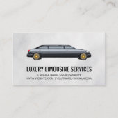 Black Stretch Limo Visitekaartje (Voorkant)