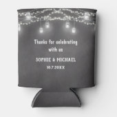 Black String Lights Wedding Mason Jar Koelbox Blikjeskoeler (Voorkant)