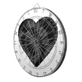 Black Strip Heart Dartbord (Voorkant Rechts)