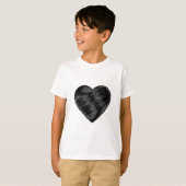 Black Strip Heart T-shirt (Voorkant volledig)