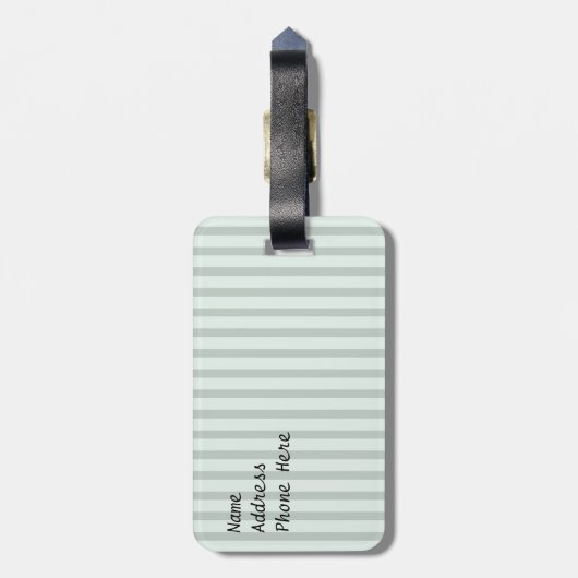 Black Stripe Bagagelabel Sjabloon (Achterkant verticaal)