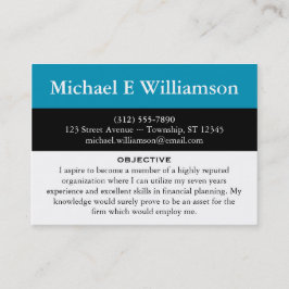 Black Stripe Blue RESUME Visitekaartjes