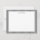 Black Stripe Border Note Card Kaart (Voorkant)