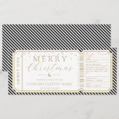 Black Stripe Concert Ticket Cadeaubon Kaart (Voorkant / Achterkant)