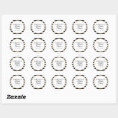 Black Stripe Elegant Gold Vrijgezellenfeest Ronde Sticker (Vel)