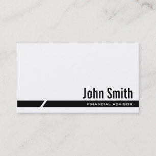 Black Stripe Financial Advisor Visitekaartje
