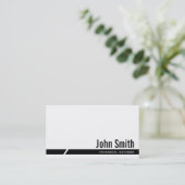 Black Stripe Financial Advisor Visitekaartje (Staand voorkant)